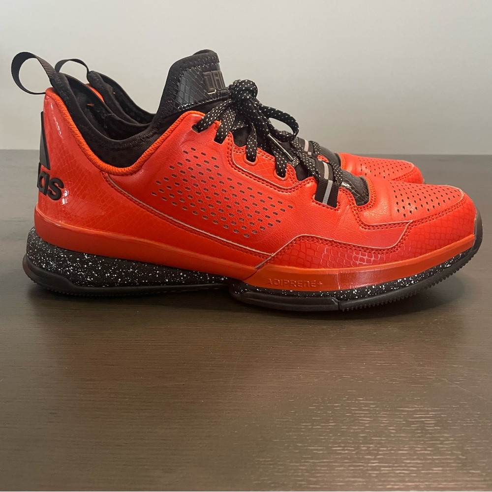 Adidas Damian Lillard Custom Orange Black Men's Basketball Shoe Size 12 - Picture 9 of 14